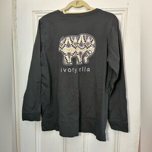Ivory Ella Charcoal Long Sleeve shirt.